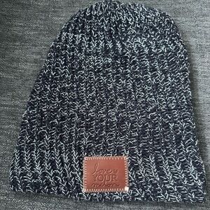 LOVE YOUR MELON NAVY BLUE and WHITE Knit Hat